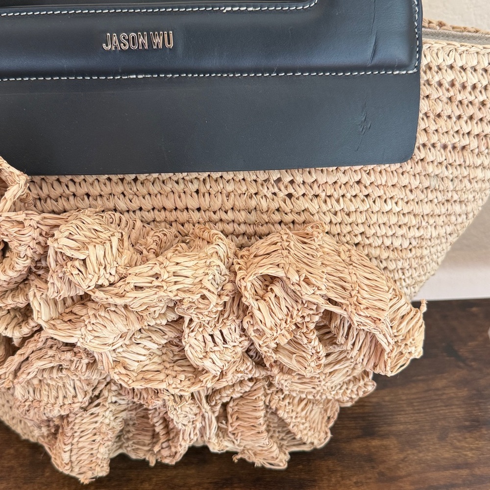 Jason Wu Flower Straw Tote Bag - Picture 11 of 12